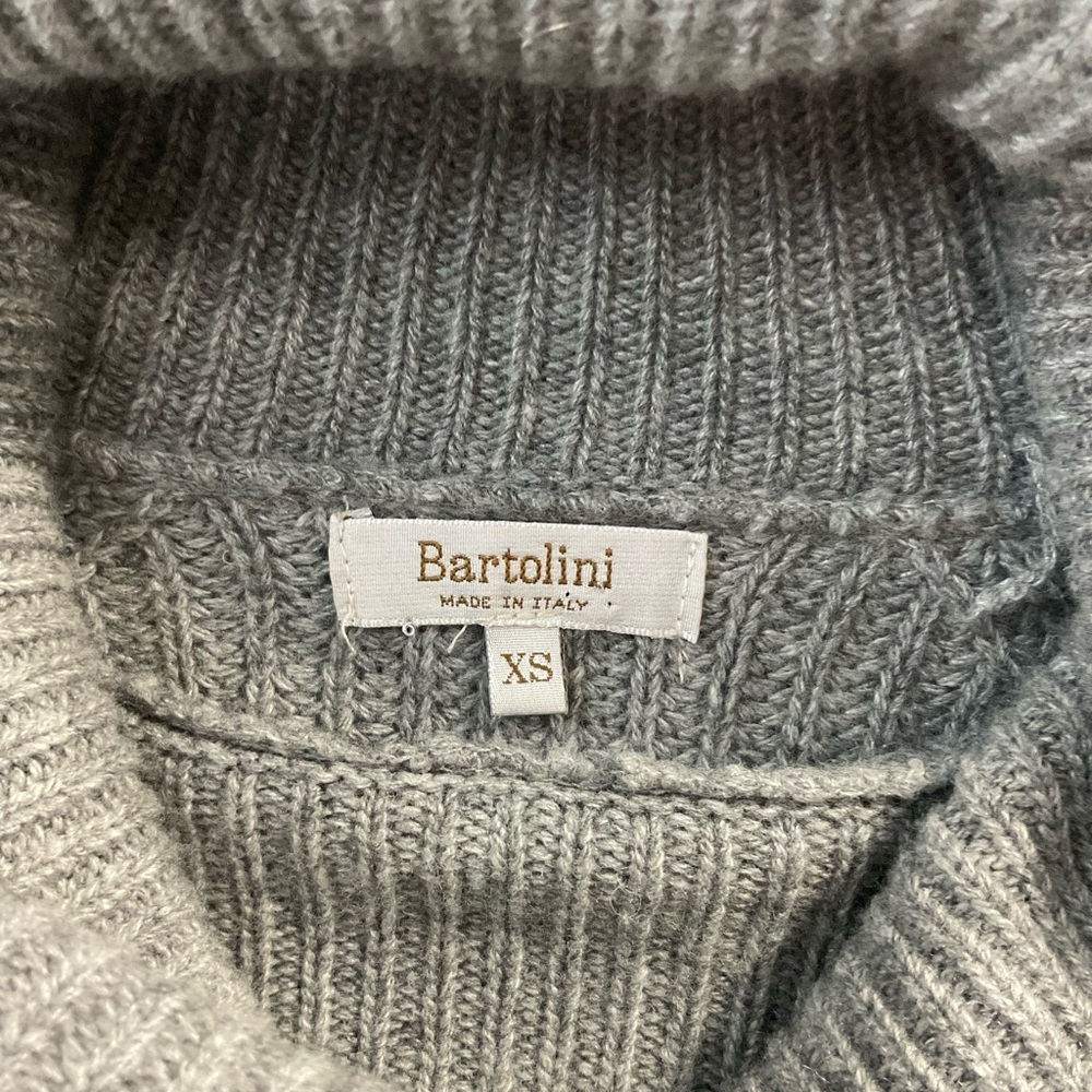 Bartolini Turtle Neck Sweater Grey Wool/Cashmere Blend Women’s Size Xsmall Italy - Picture 8 of 8